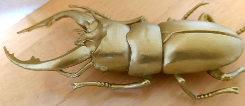 Amazon.co.jp: クワガタ 昆虫 フィギュア ゴールド 虫 クワガタムシ